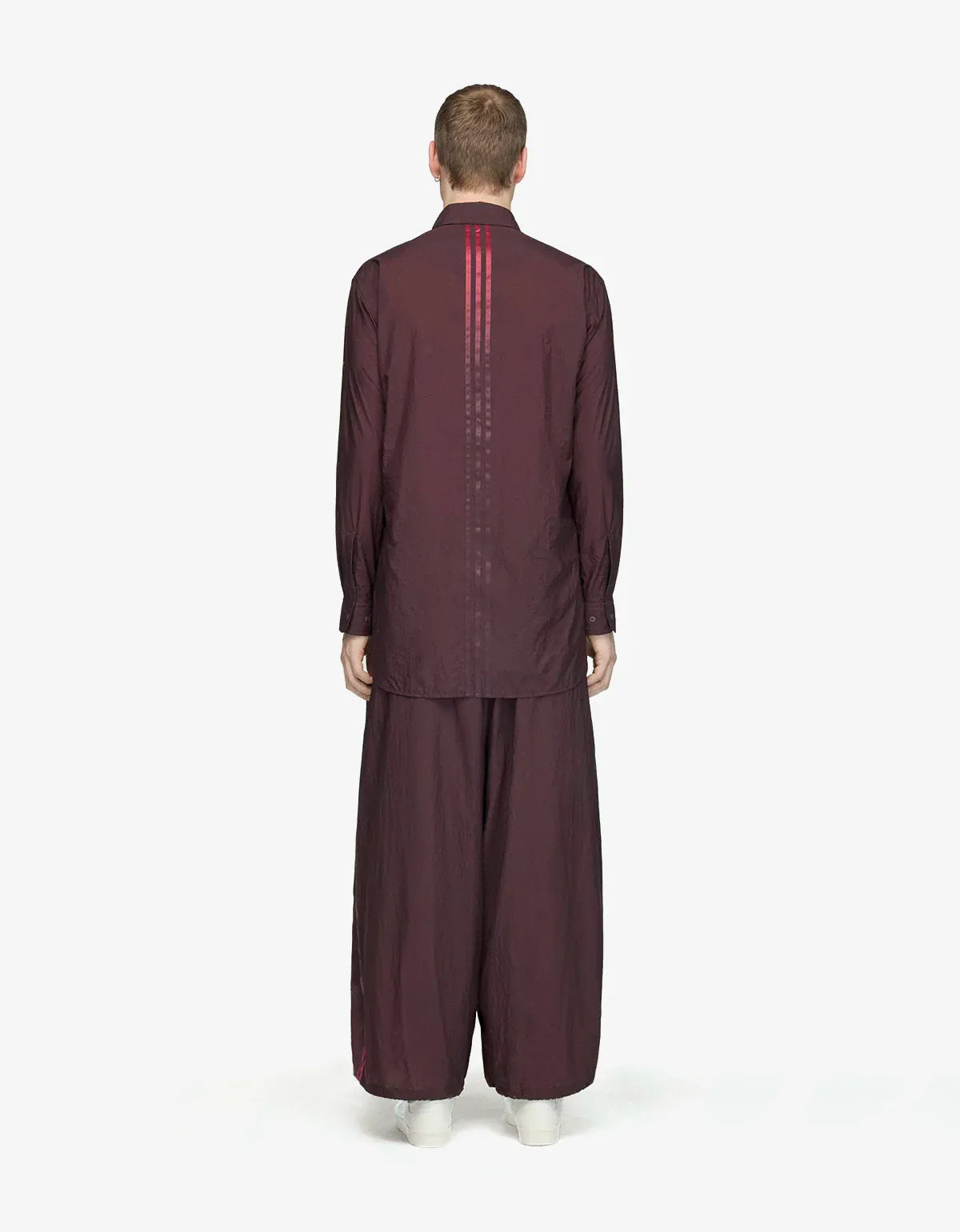 Y-3 Night Red Gradient 3-Stripes Nylon Wide Pants KU2267