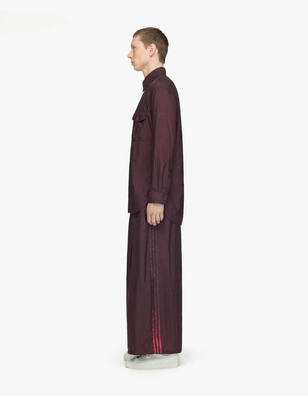 Y-3 Night Red Gradient 3-Stripes Nylon Wide Pants KU2267