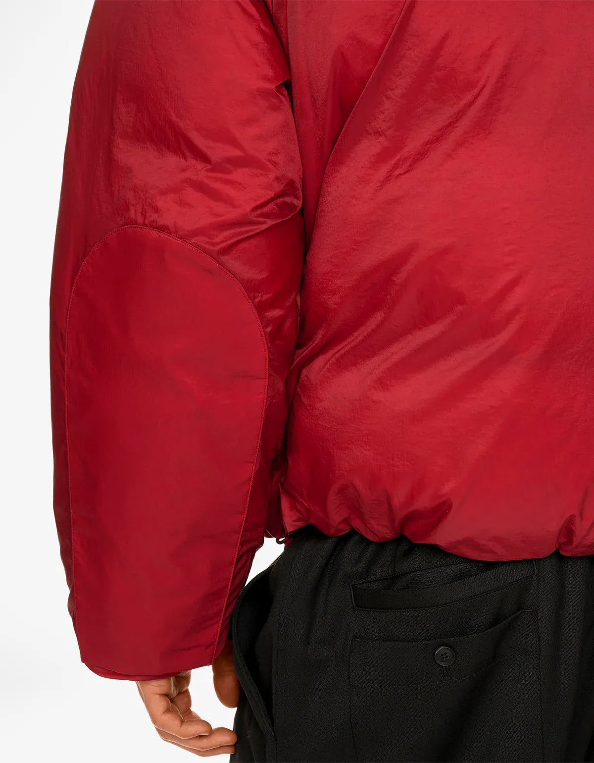 Y-3 Red Hooded Puffer Jacket KU2190