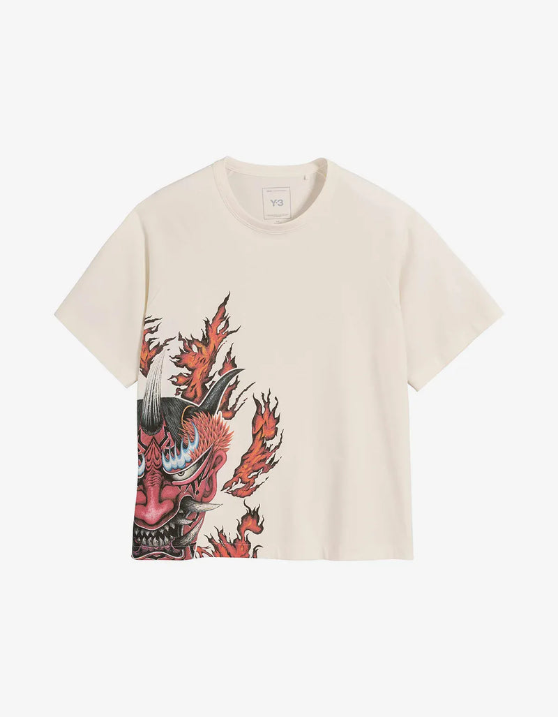 Y-3 White Graphic Short Sleeve T-Shirt KU2200