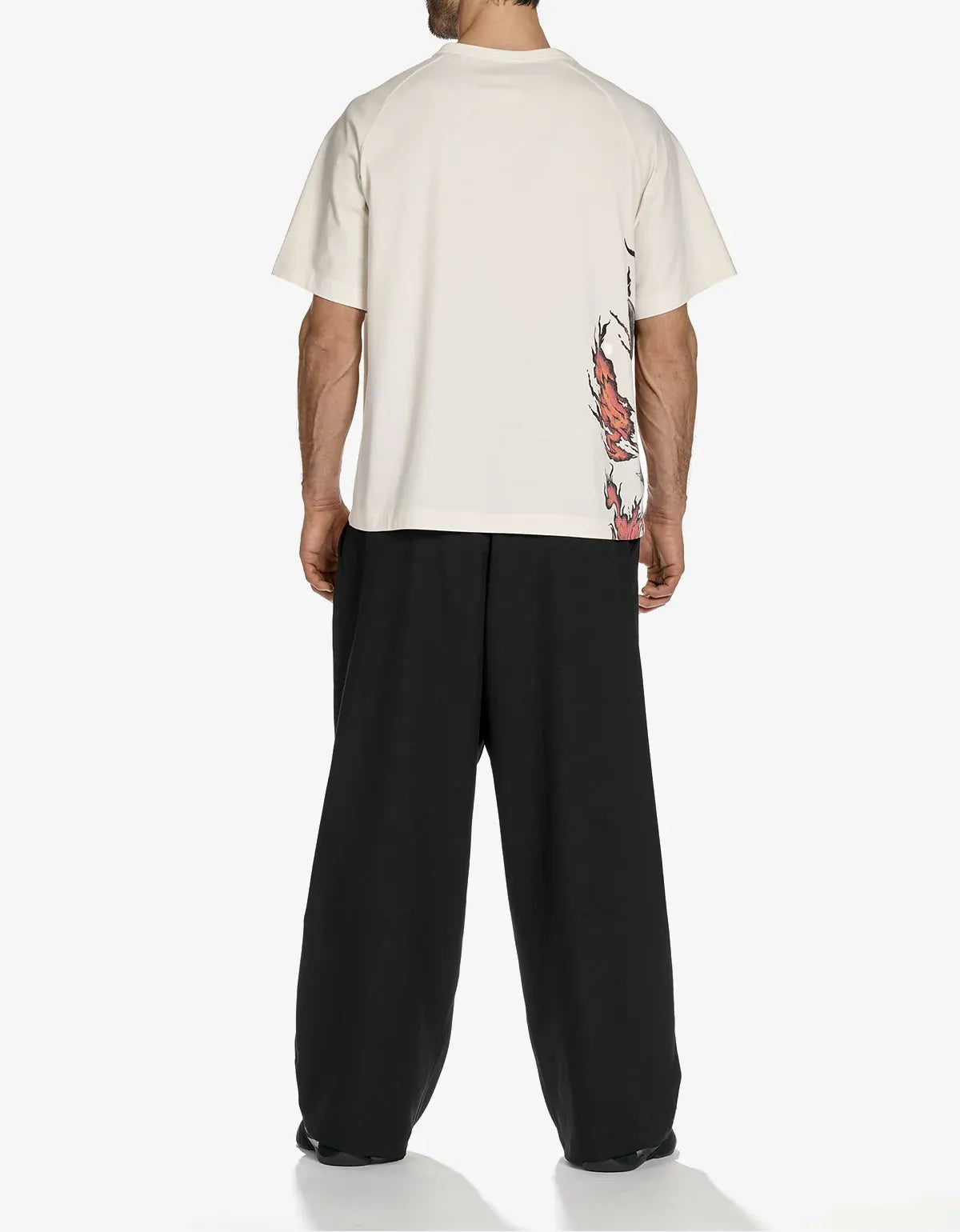 Y-3 White Graphic Short Sleeve T-Shirt KU2200