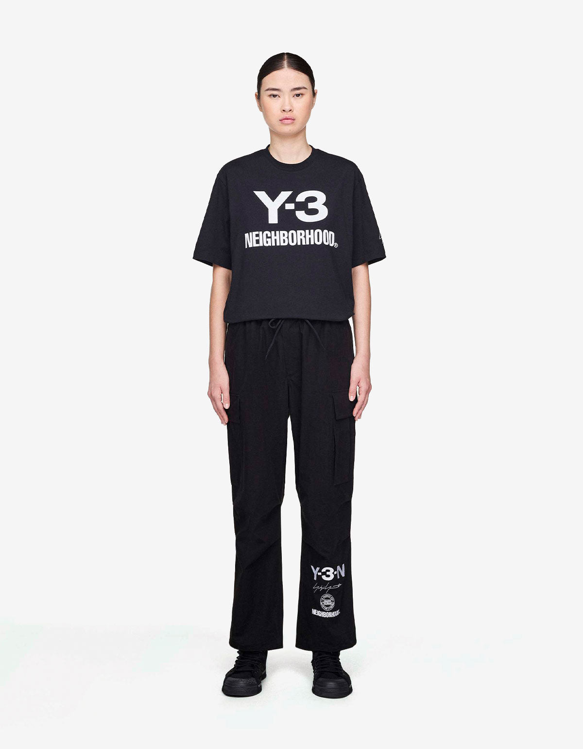 Y3 NBHD Black Logo T-Shirt JW6999