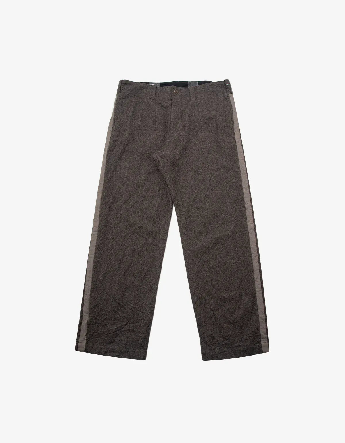 Y's For Men Brown Light Wool Military Stripe Trousers MU-P17-110