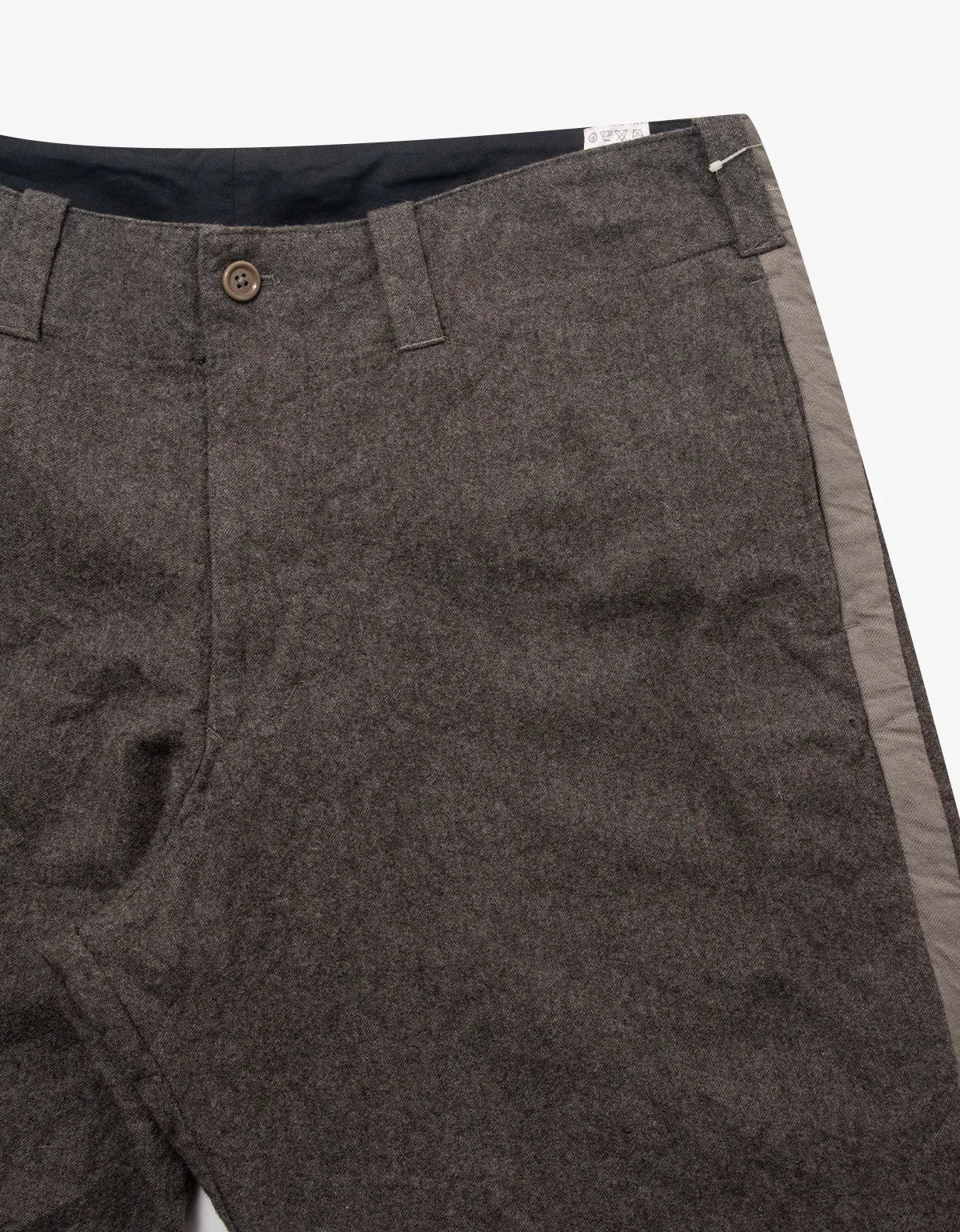 Y's For Men Brown Light Wool Military Stripe Trousers MU-P17-110