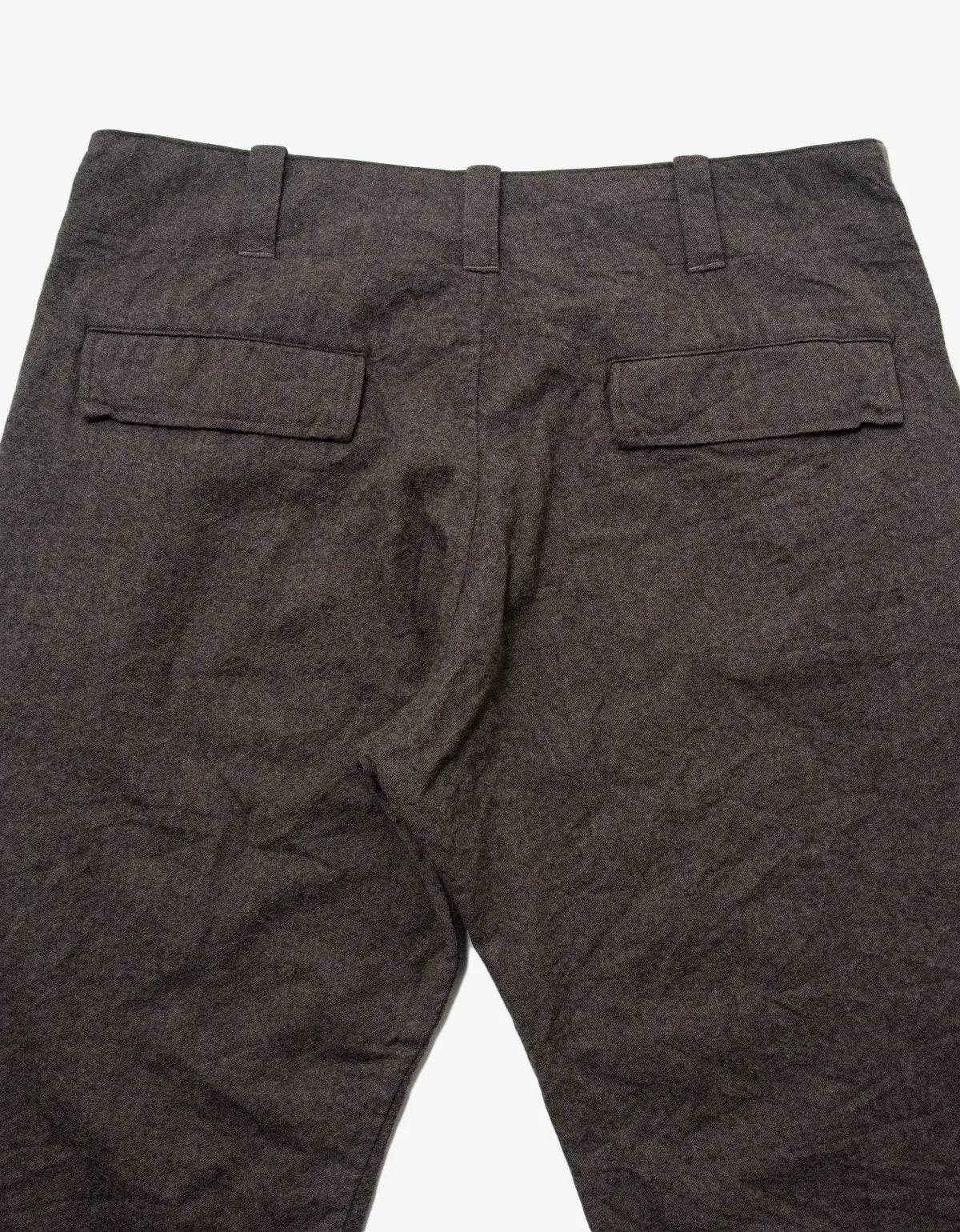 Y's For Men Brown Light Wool Military Stripe Trousers MU-P17-110