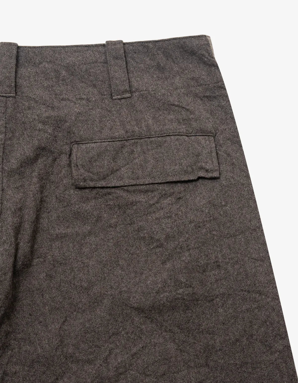 Y's For Men Brown Light Wool Military Stripe Trousers MU-P17-110