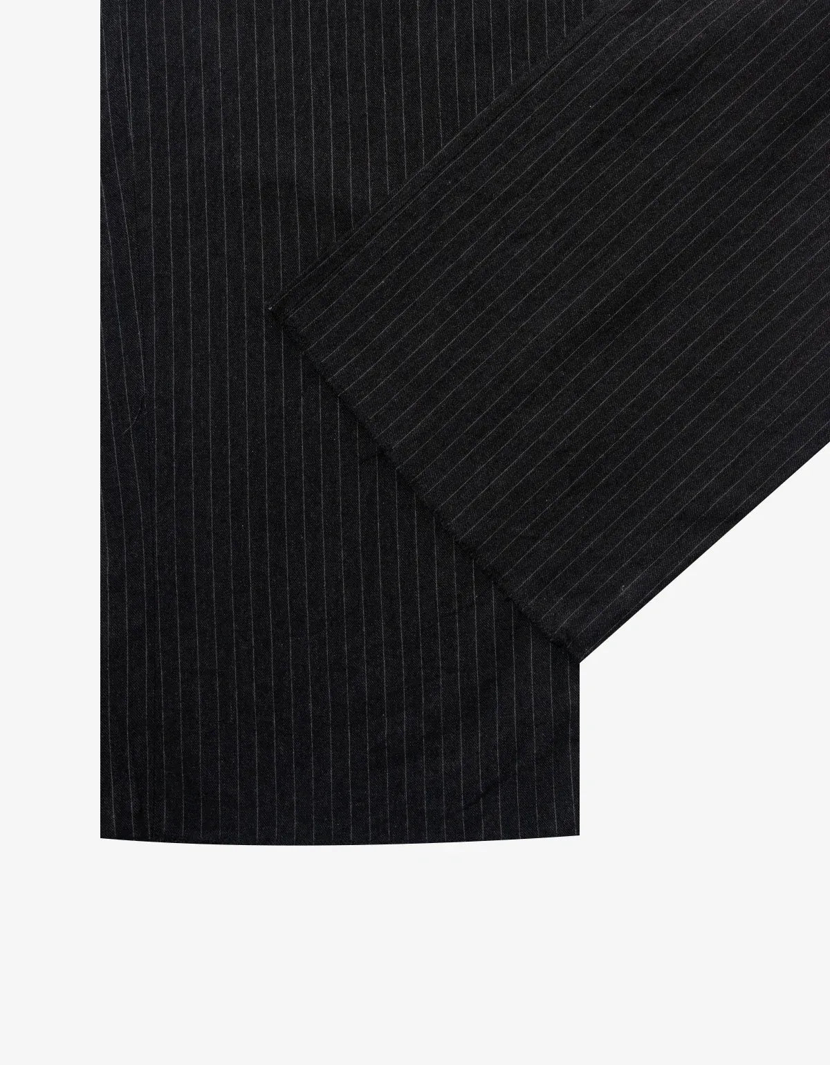 Y’s For Men Charcoal Grey Wool Flannel Pinstripe Trousers MU-P16-032-1