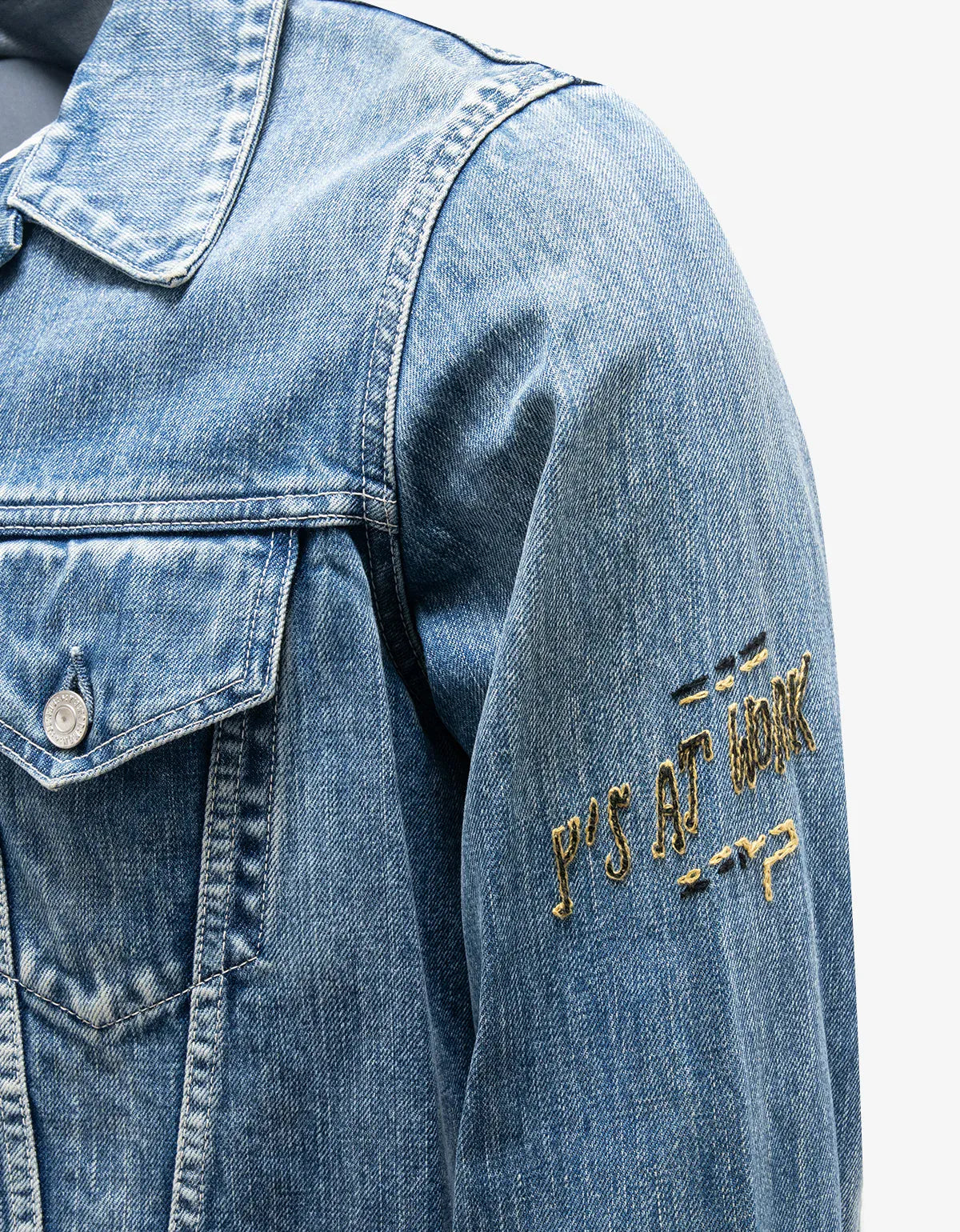 Y’s For Work Blue Stitch Denim Jacket MZ-Y12-013