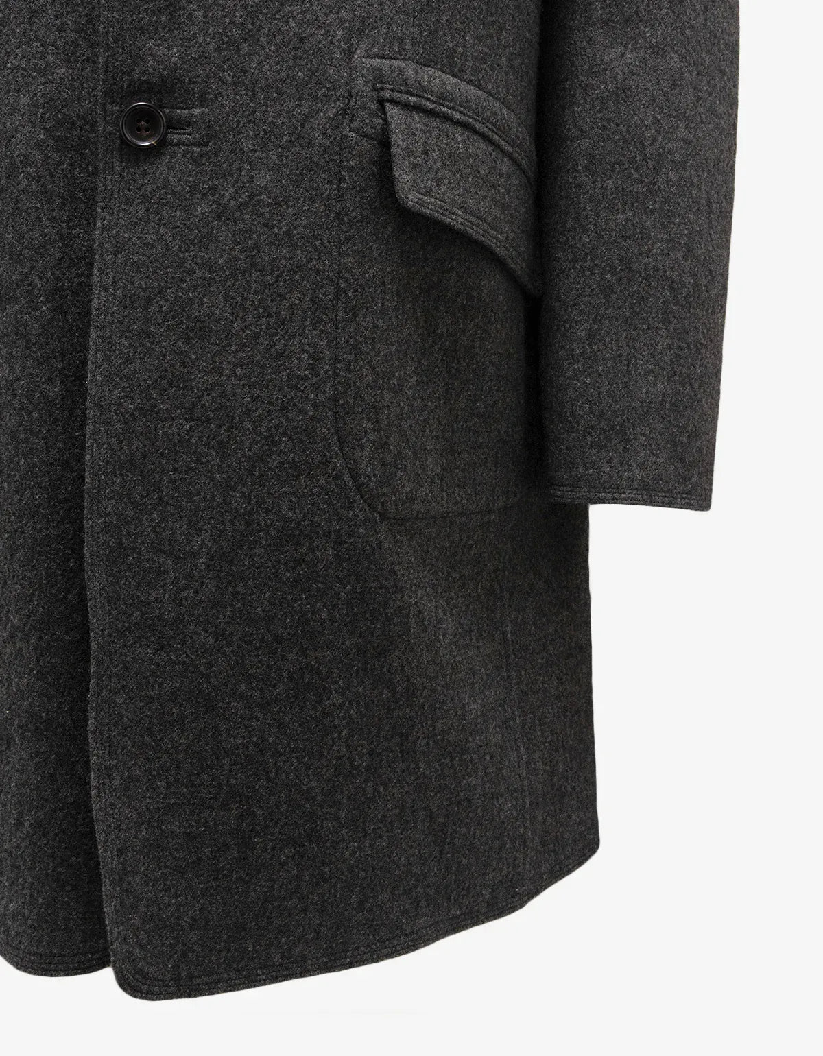 Y's Yohji Yamamoto Grey Wool Overcoat MJ-J07-103