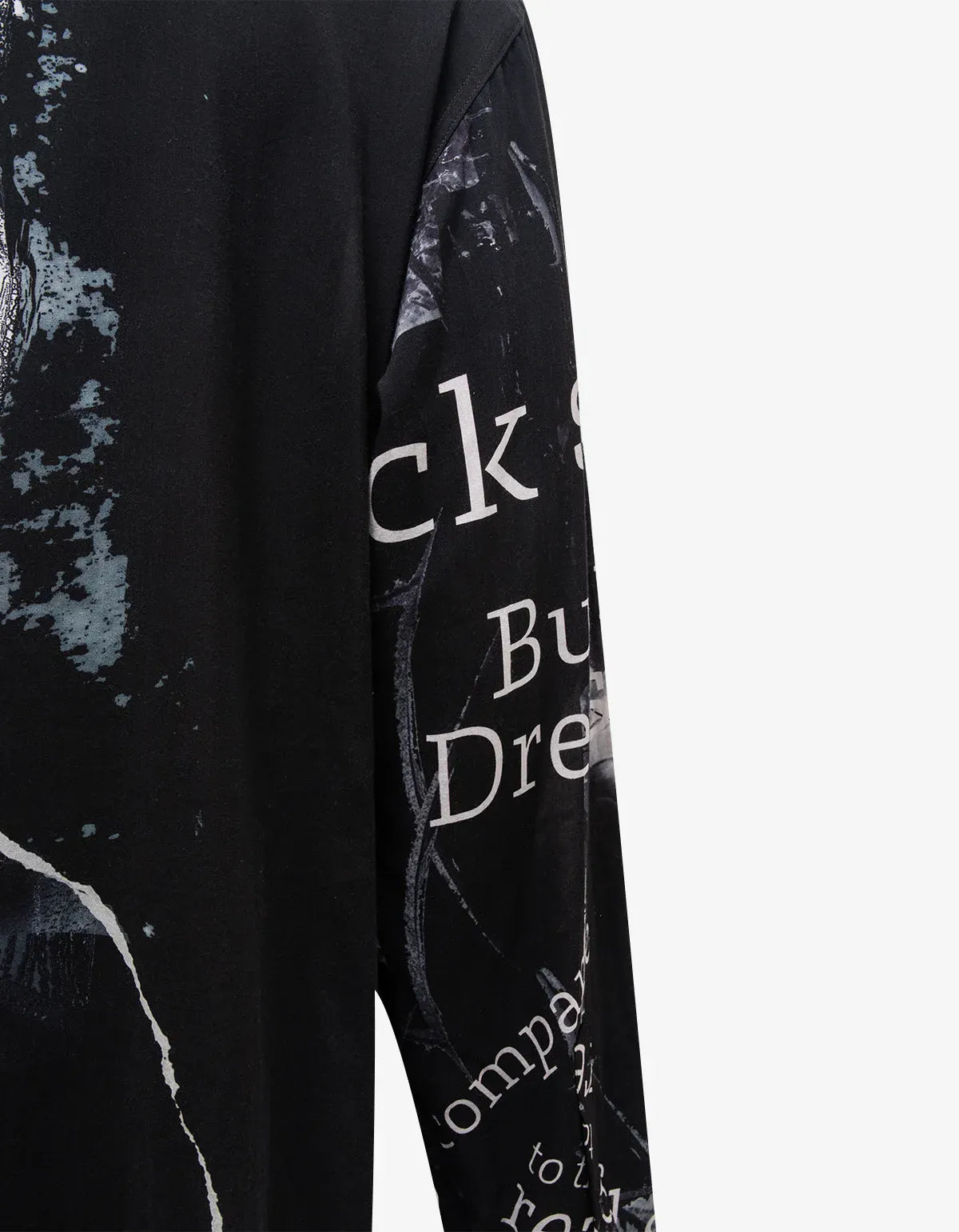 Yohji Yamamoto Black Hannya Mask Yohji Print Shirt