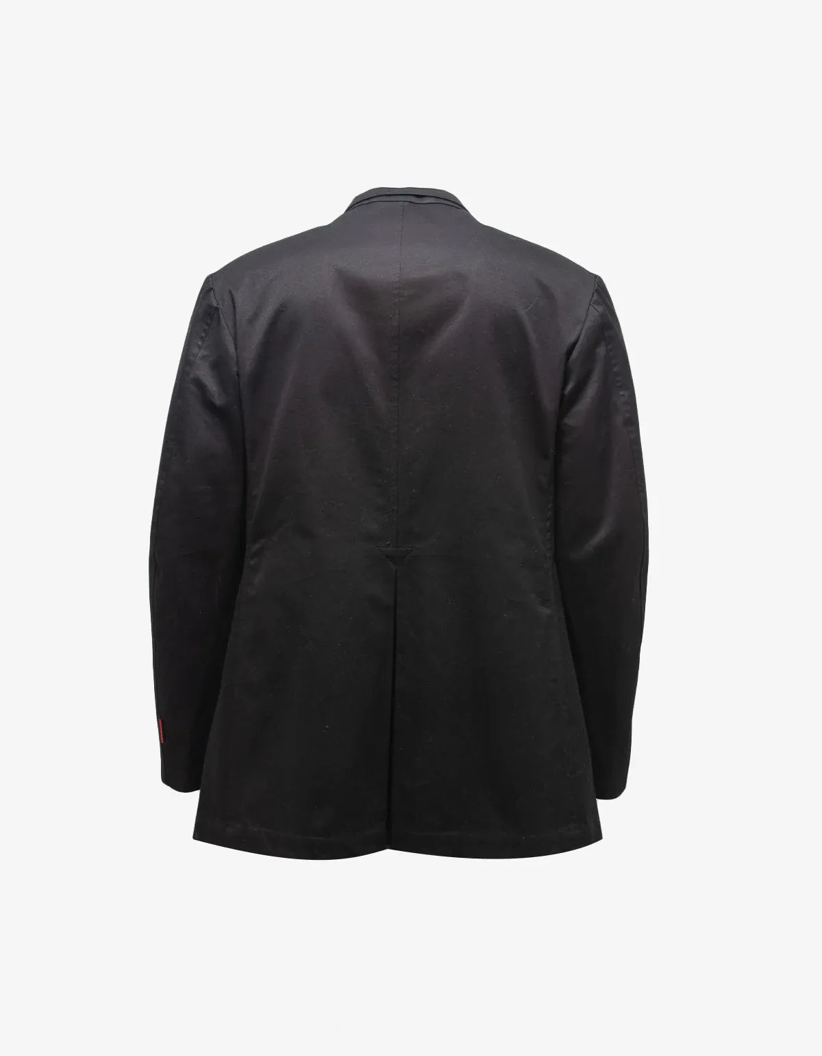 Yohji Yamamoto Black Red Tab Double-Breasted Peacoat HB-J26-0698-1