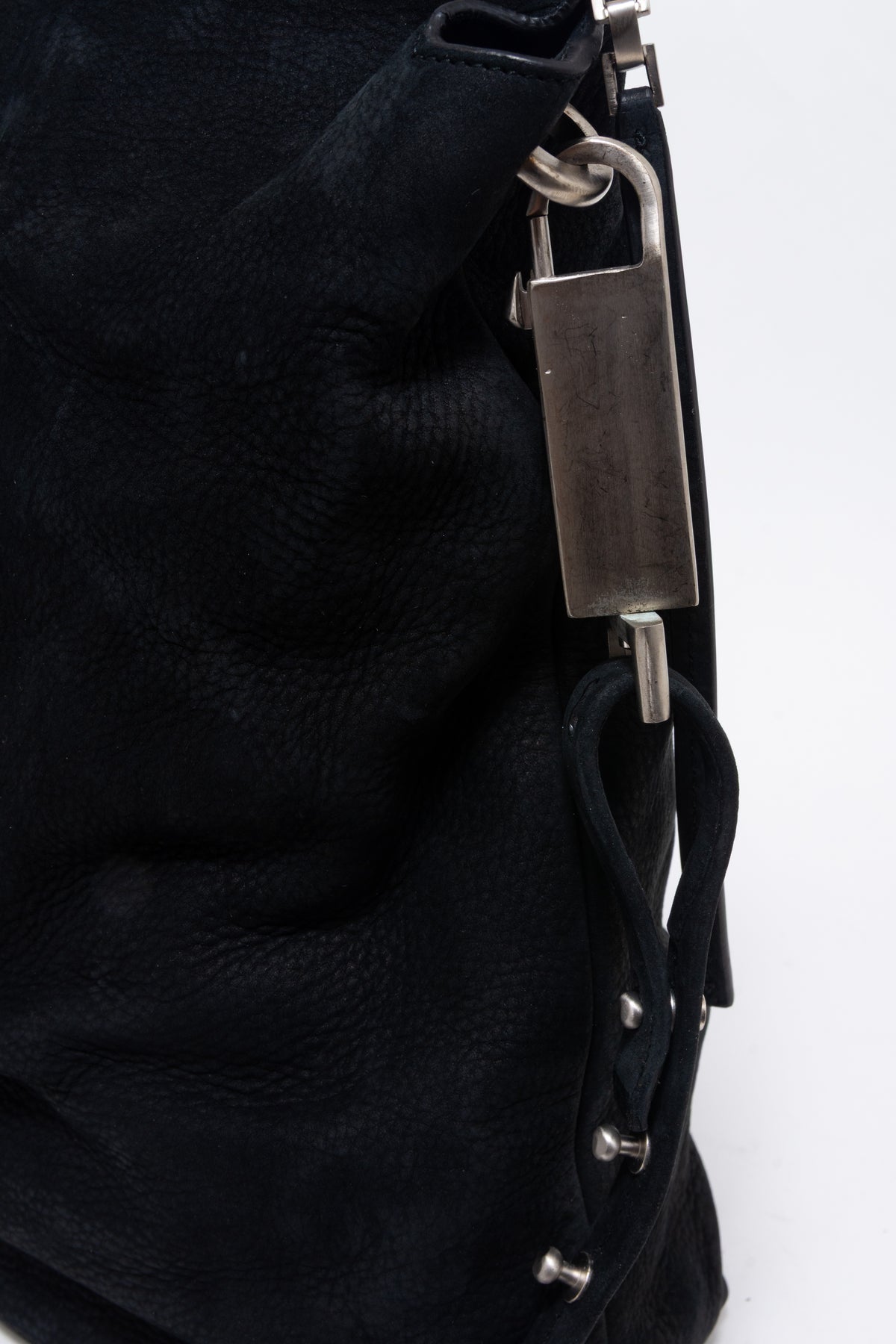 Rick Owens "Dirt" S/S 18 Archival Calfskin & Lambskin Borsa In Pelle Shoulder Bag