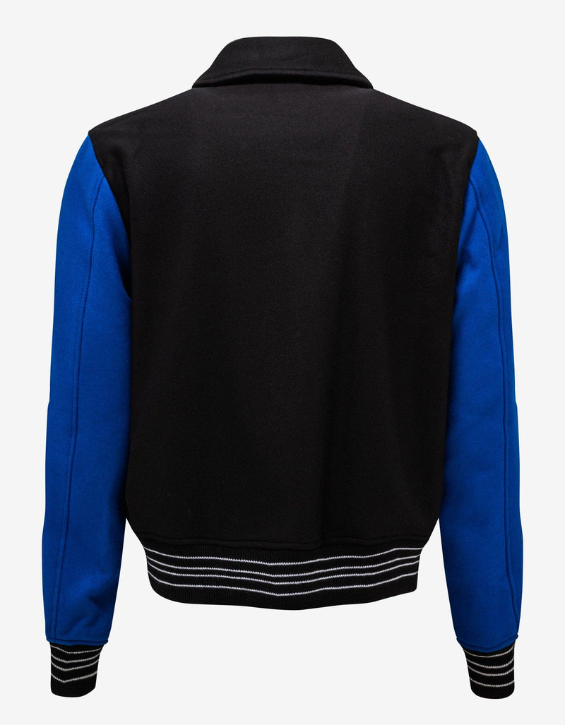 Amiri Amiri Black & Blue Bones Varsity Jacket