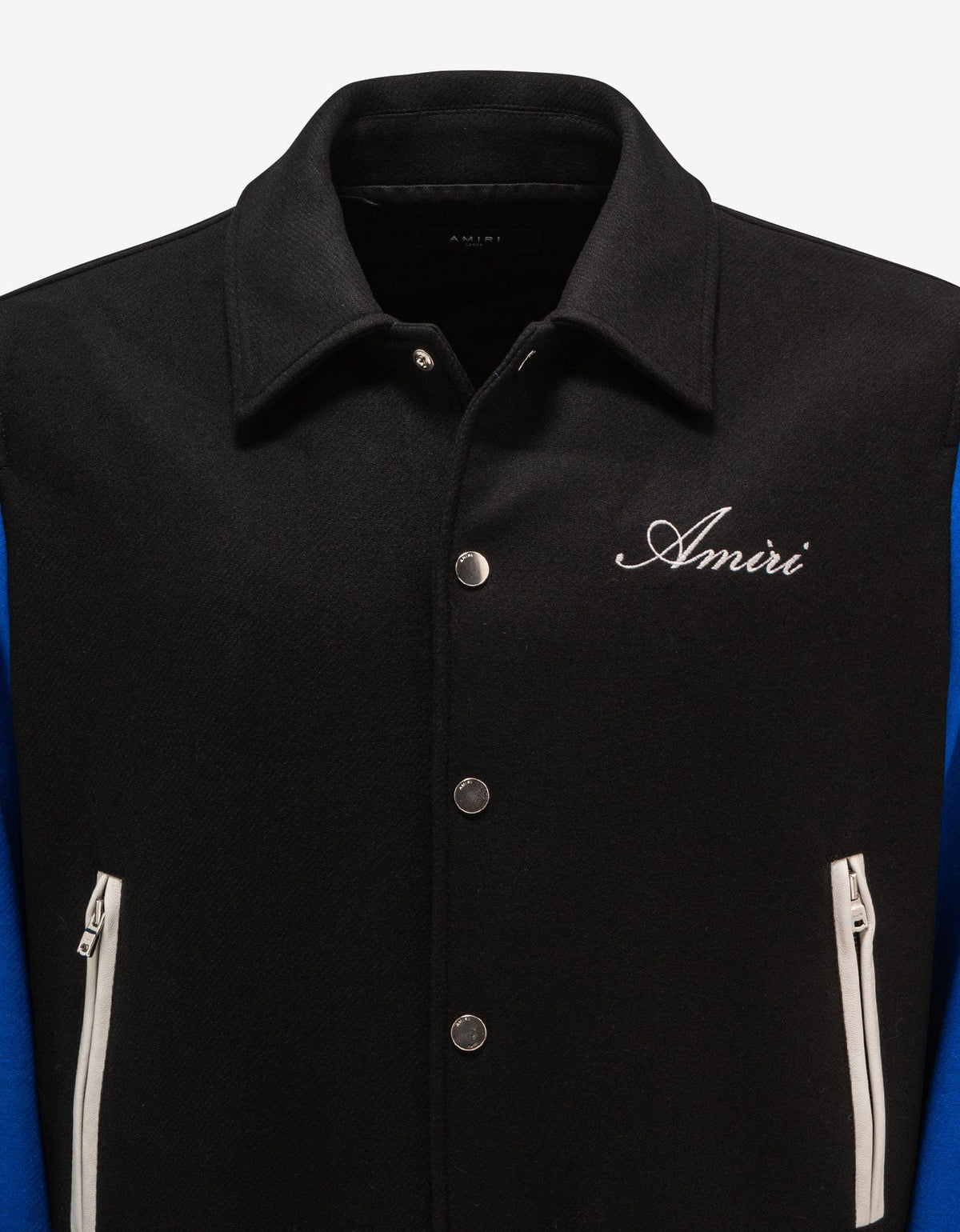 Amiri Amiri Black & Blue Bones Varsity Jacket
