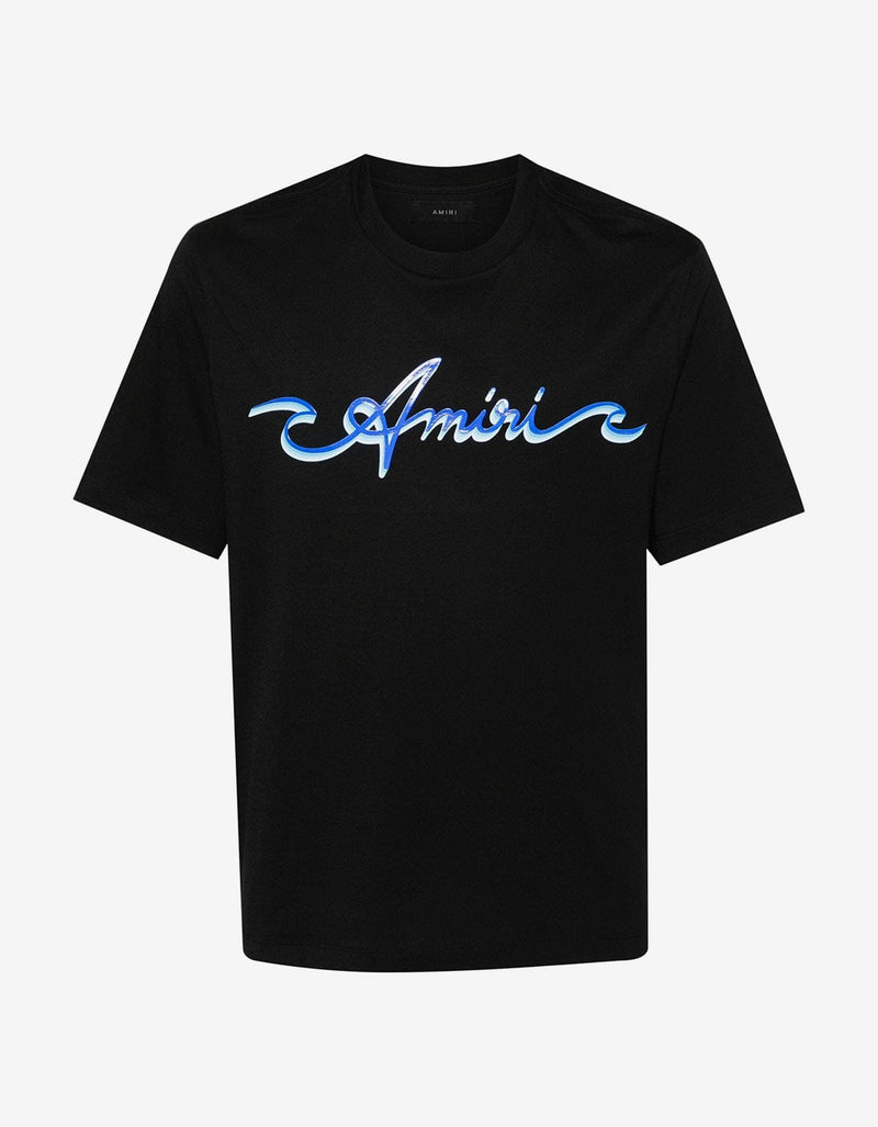 Amiri Amiri Black Wave Logo T-Shirt