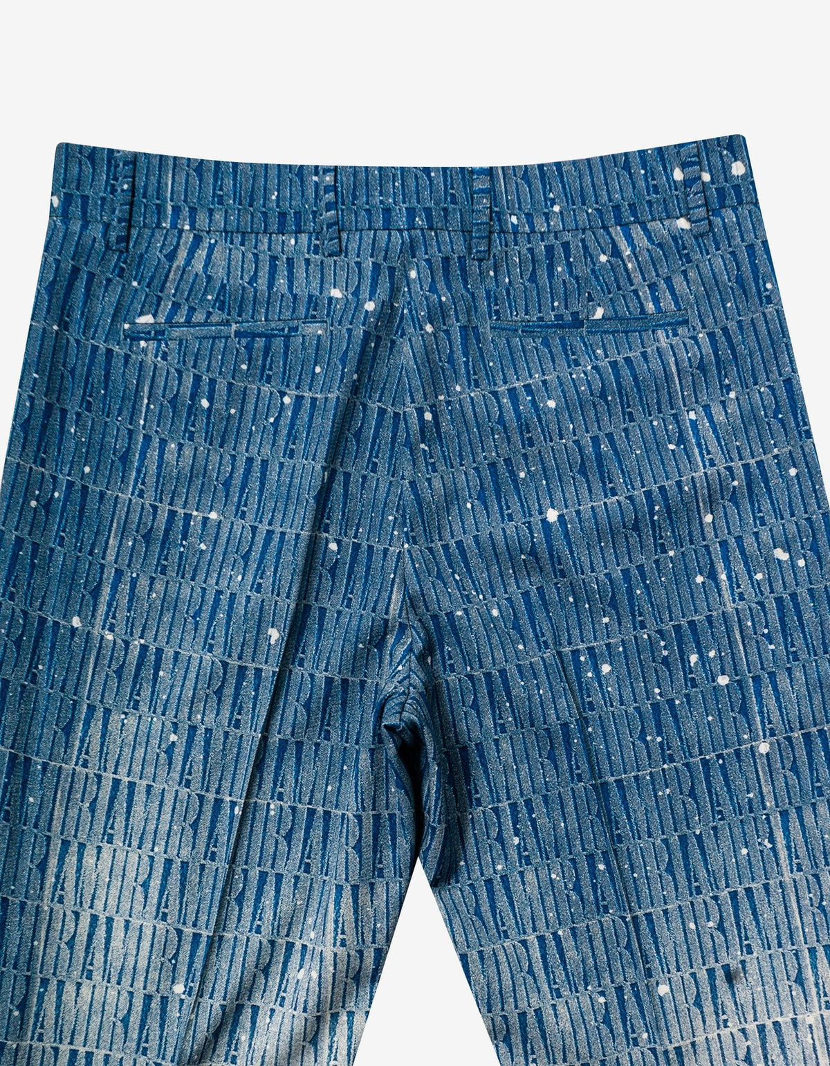 Amiri Amiri Blue Gradient Repeat Amiri Kick Flare Trousers