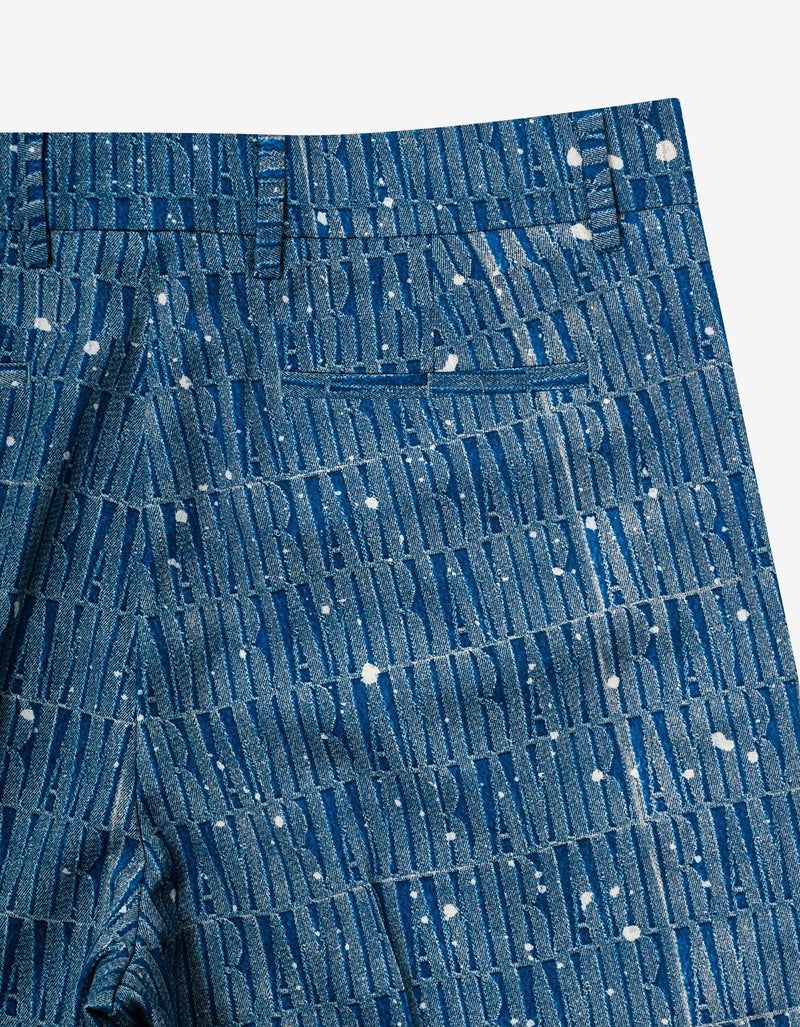 Amiri Amiri Blue Gradient Repeat Amiri Kick Flare Trousers