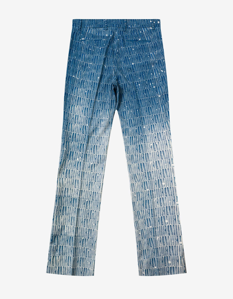 Amiri Amiri Blue Gradient Repeat Amiri Kick Flare Trousers