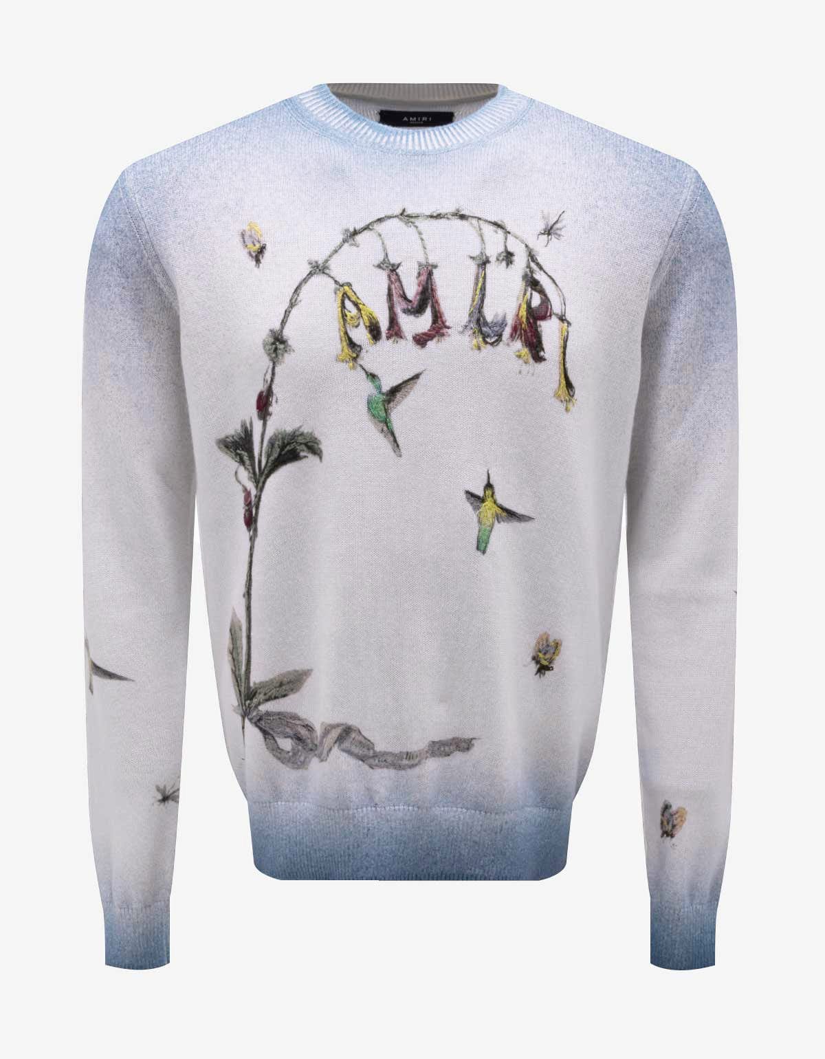 Amiri Amiri Embroidered Hummingbird Sweater