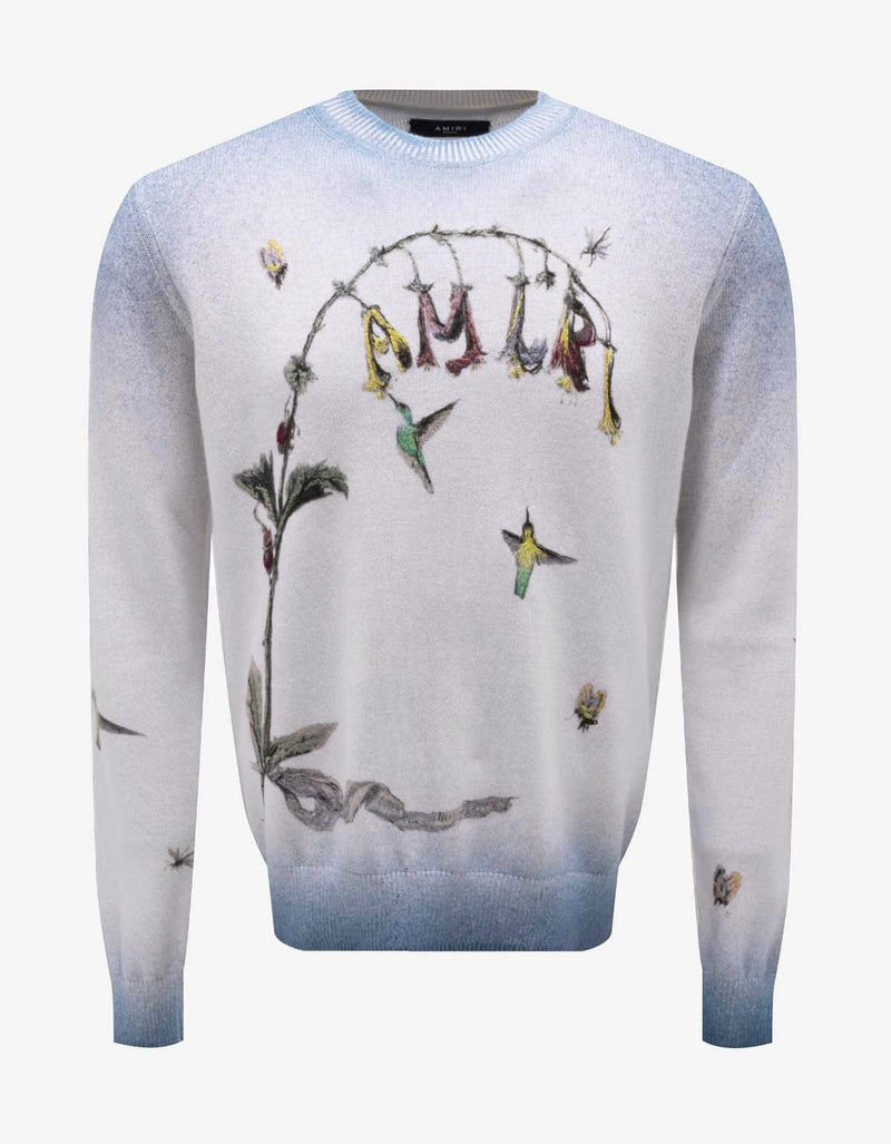 Amiri Amiri Embroidered Hummingbird Sweater