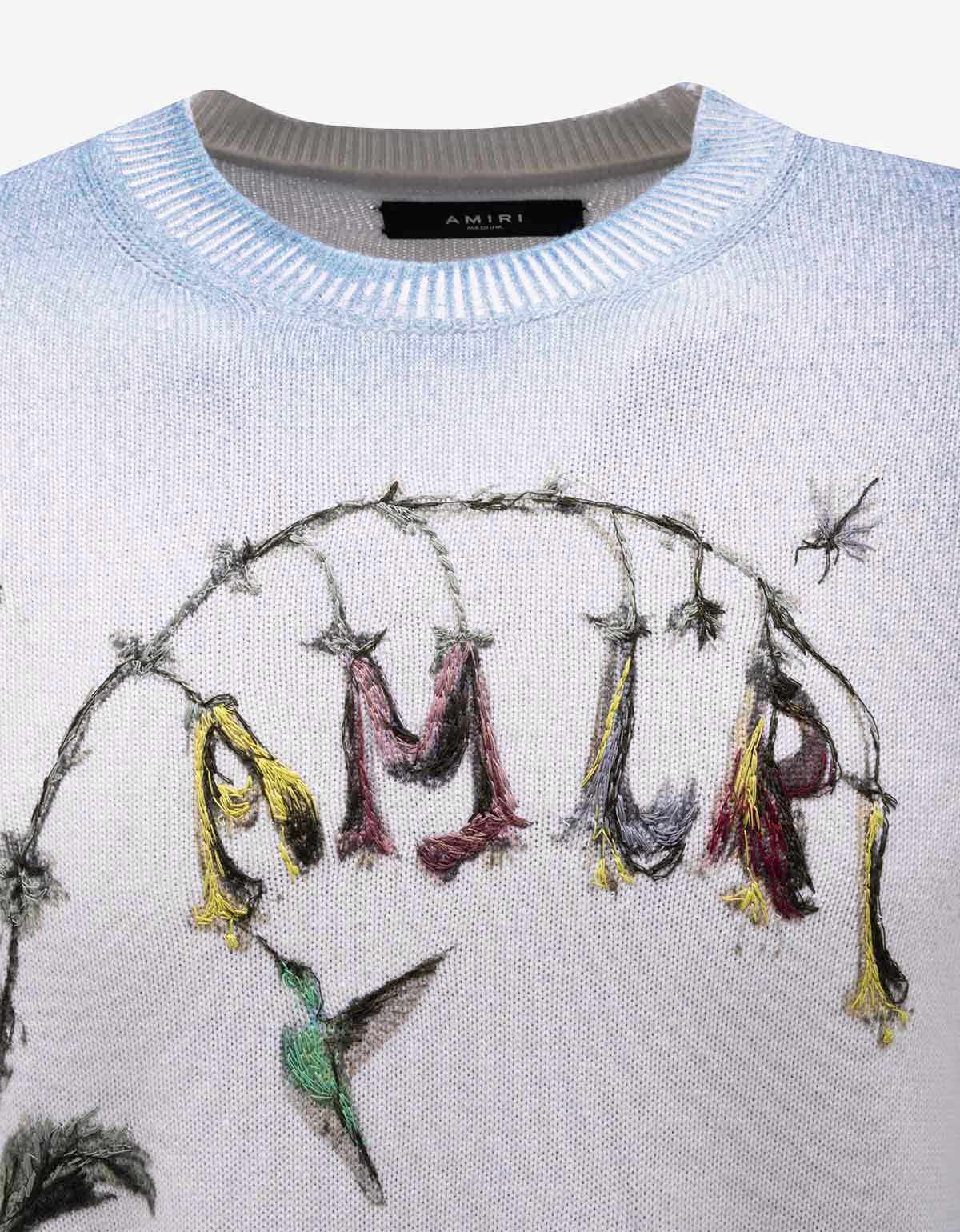 Amiri Amiri Embroidered Hummingbird Sweater