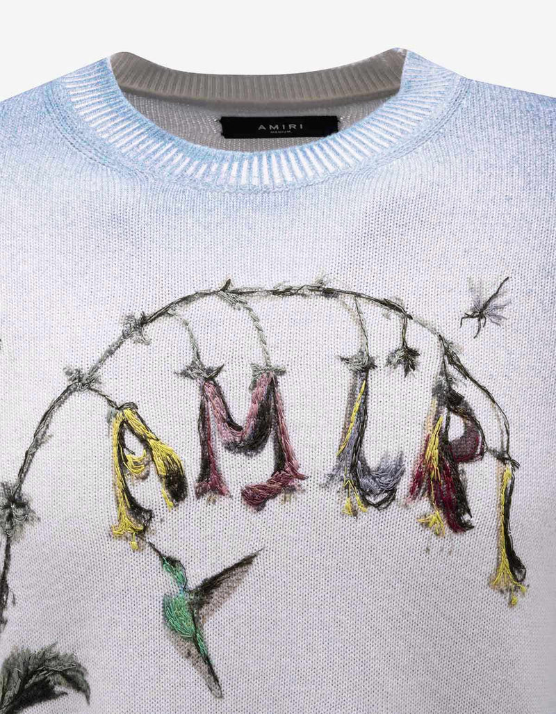 Amiri Amiri Embroidered Hummingbird Sweater