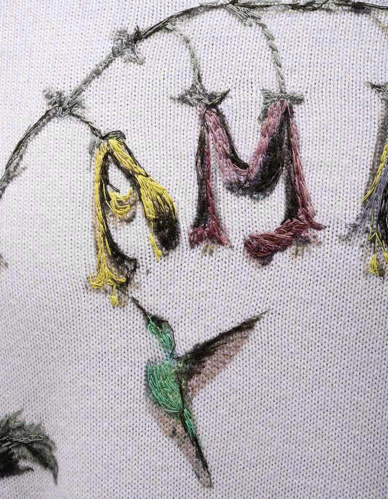 Amiri Amiri Embroidered Hummingbird Sweater
