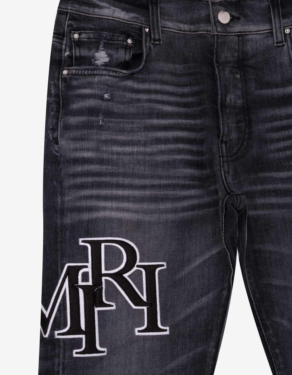 Amiri Amiri Jeans Black Staggered Logo