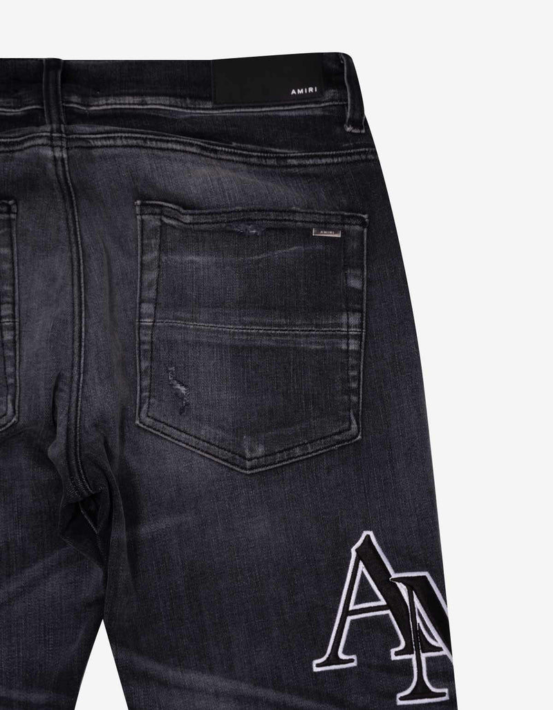 Amiri Amiri Jeans Black Staggered Logo