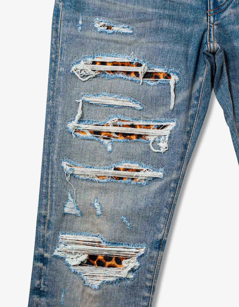 Amiri Amiri Jeans Leopard Thrasher Clay Indigo