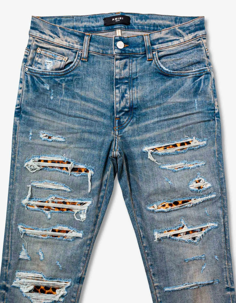 Amiri Amiri Jeans Leopard Thrasher Clay Indigo