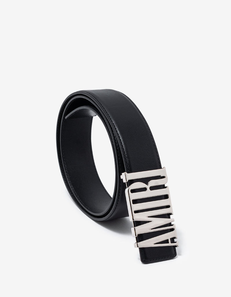 Amiri Black Amiri Core Buckle Leather Belt