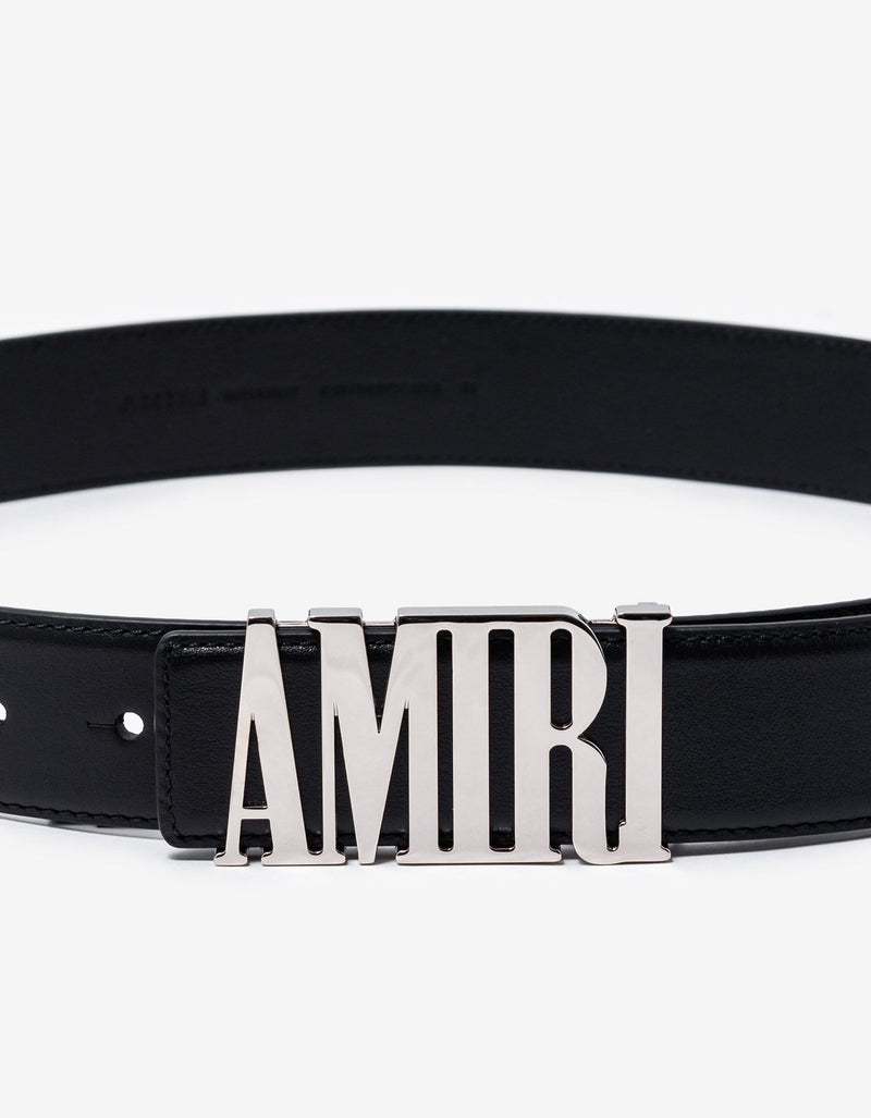 Amiri Black Amiri Core Buckle Leather Belt