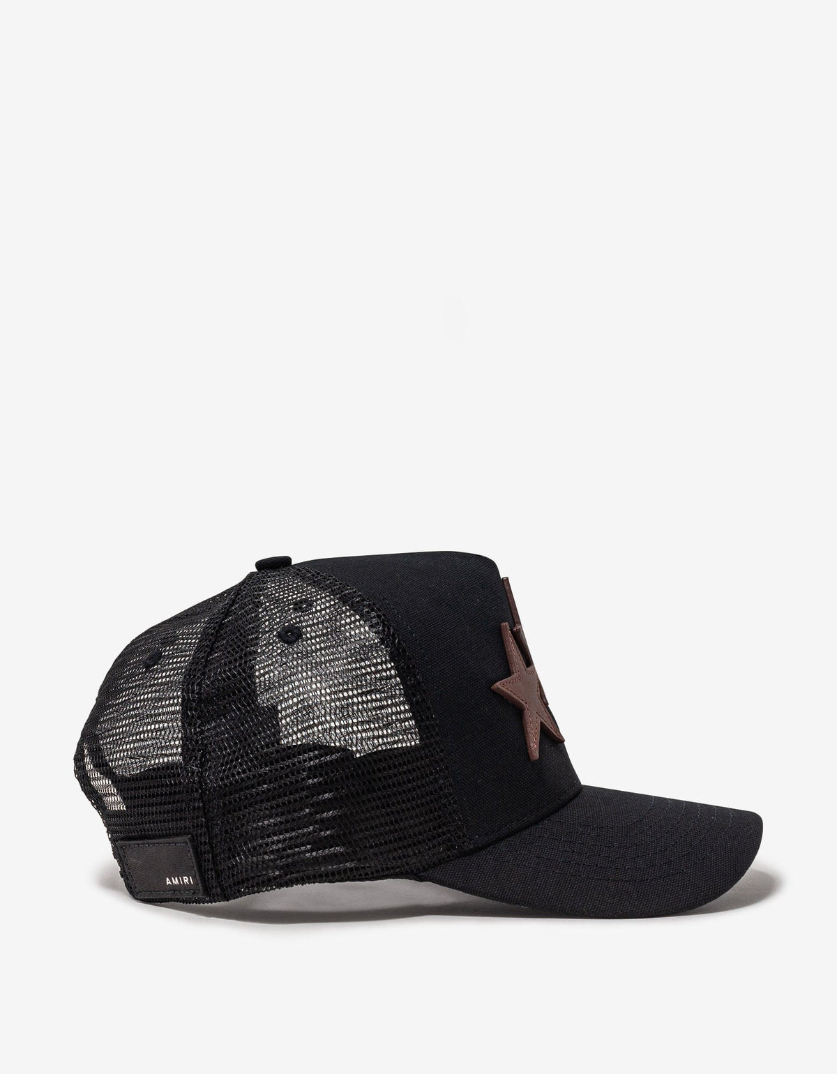 Amiri Black & Brown Three Star Trucker Hat