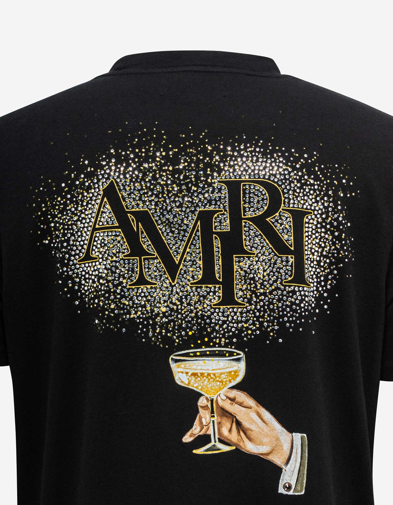 Amiri Black Crystal Champagne T-Shirt