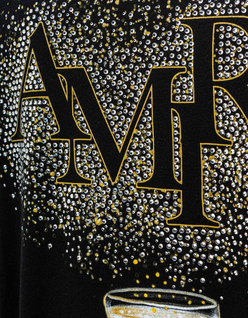 Amiri Black Crystal Champagne T-Shirt