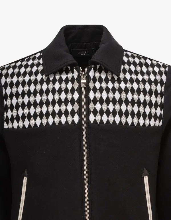 Amiri Black Diamond Embroidery Work Jacket