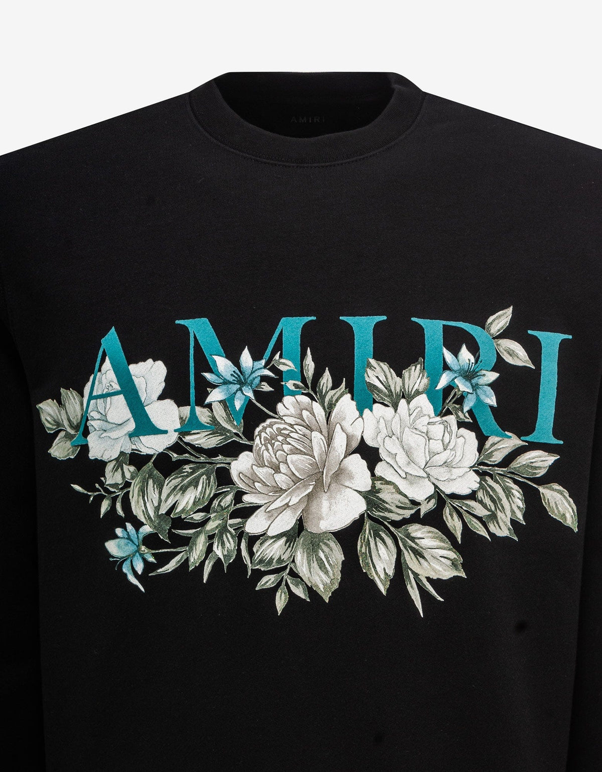 Amiri Black Floral Amiri Logo Sweatshirt