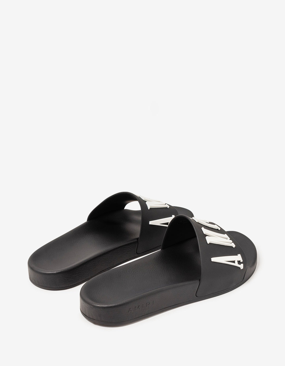 Amiri Black Logo Pool Slide Sandals