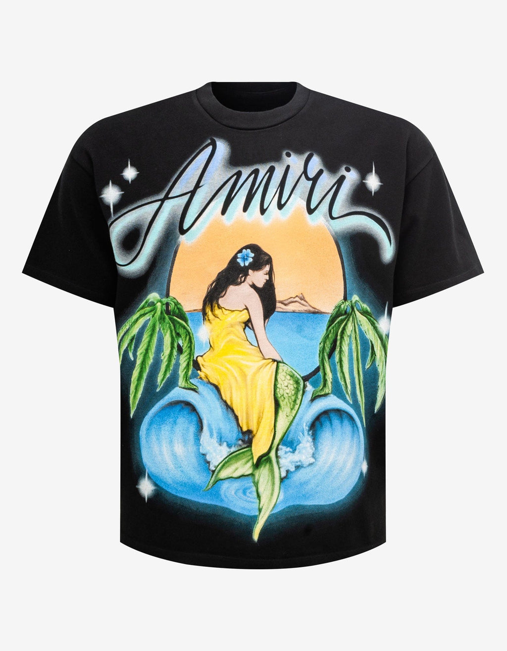 Amiri Amiri Black Oversized Amiri Mermaid T-Shirt