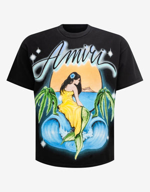Amiri Black Oversized Amiri Mermaid T-Shirt