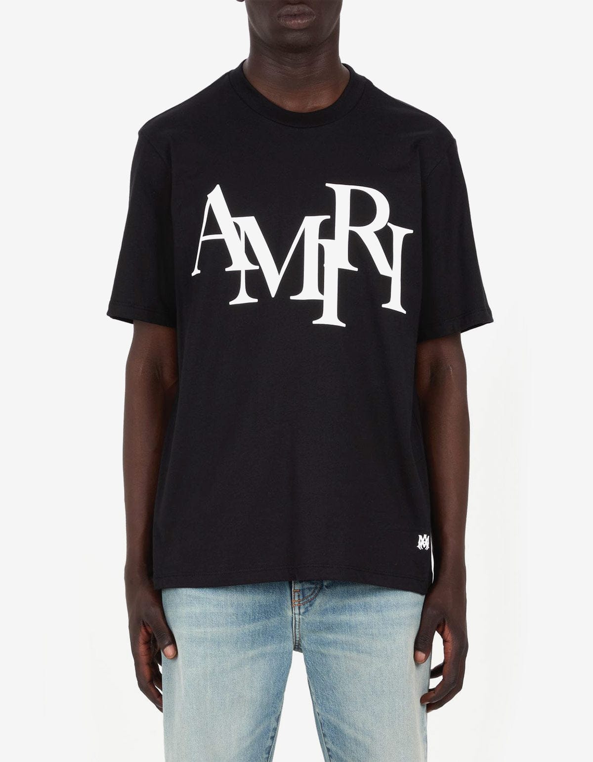 Amiri Black Staggered Logo T-Shirt – Zoo Fashions