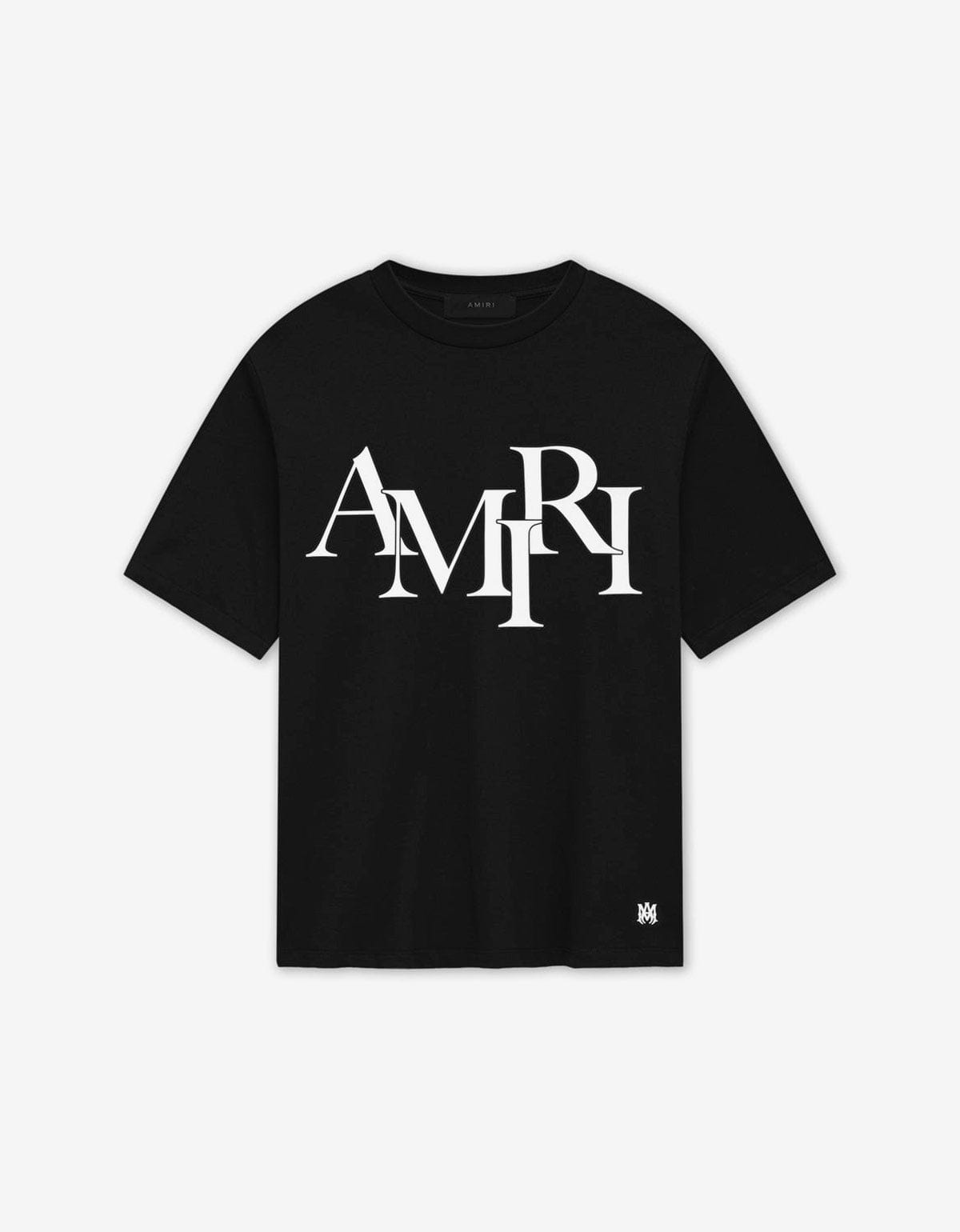 【大人気】AMIRI スタッガード ロゴ Tシャツ LA発☆大人ストリート【AMIRI】スタッガード ロゴ Tシャツ