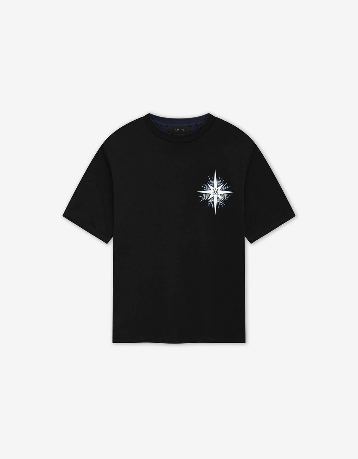 Tシャツ・カットソー AMIRI Men Tops AMJYTE1130 001 Black Amiri Cotton T-Shirt With Front Logo Print - Black