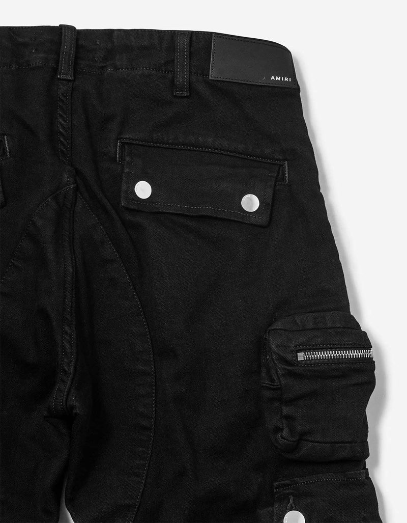 Amiri Black Tactical Cargo Jeans