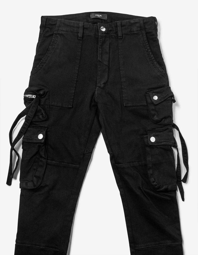 Amiri Black Tactical Cargo Jeans