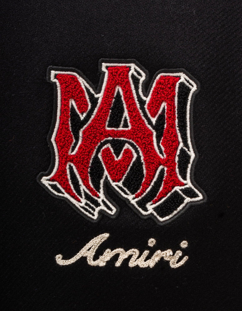Amiri Black Vintage Patch Varsity Bomber Jacket
