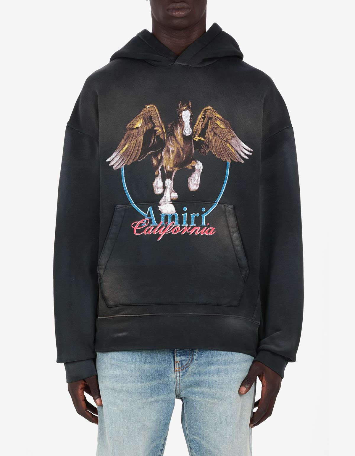 【関送込】AMIRI  ペガサス プリント ジャージー パーカー AMIRI Pegasus hoodie SS25 メンズ パーカー トレーナー (AMIRI
