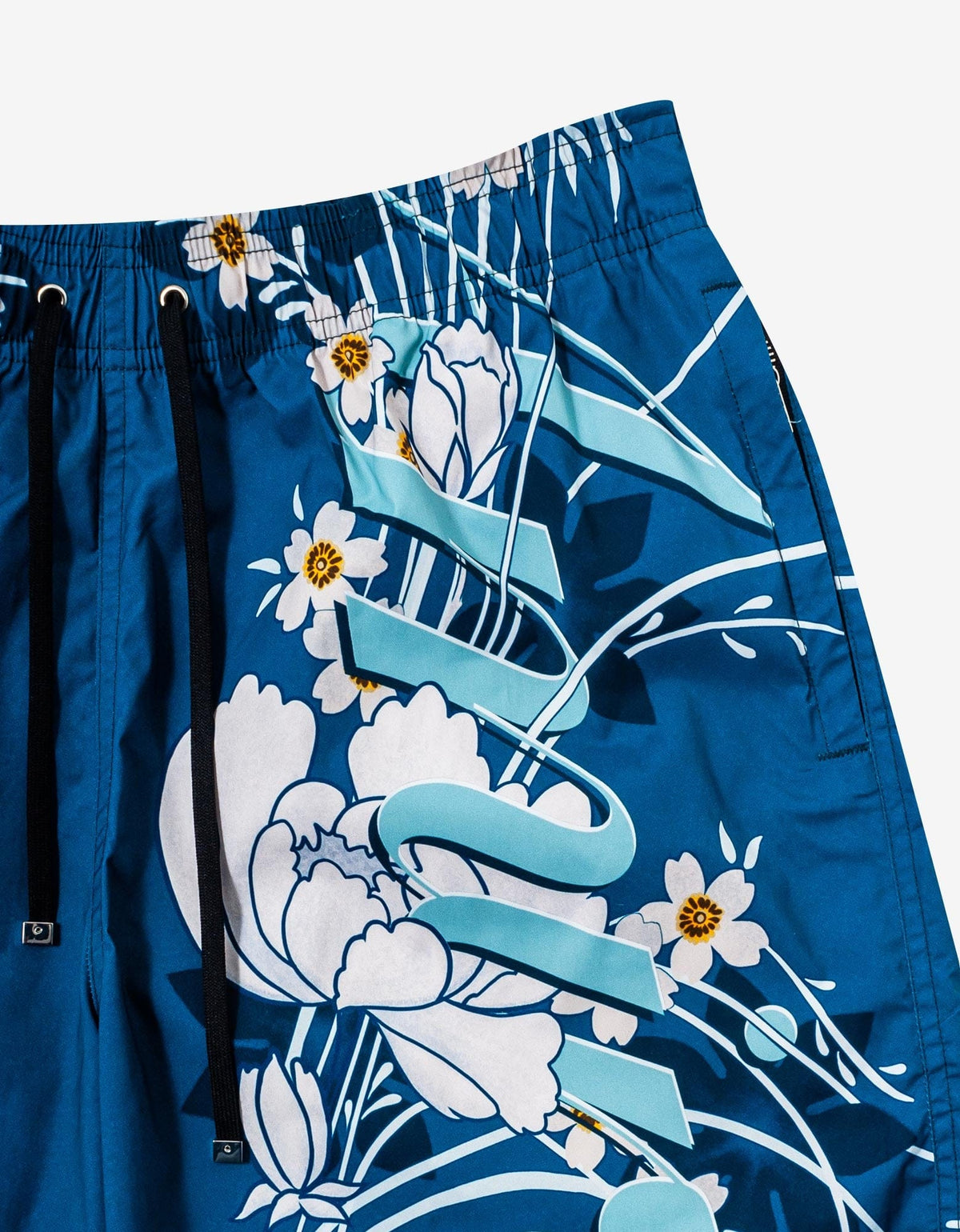 Amiri Blue Floral Amiri Swim Shorts