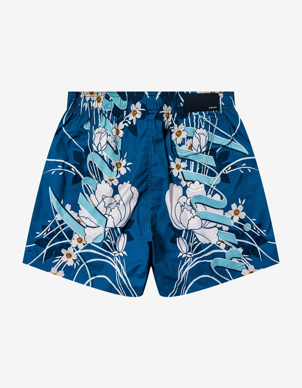 Amiri Blue Floral Amiri Swim Shorts
